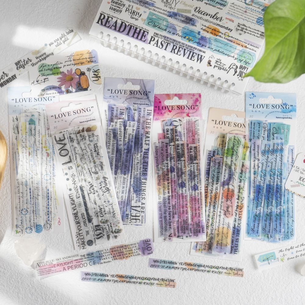 Set 30 Sticker Chữ Alphabt Trang Trí Sổ Tay DIY