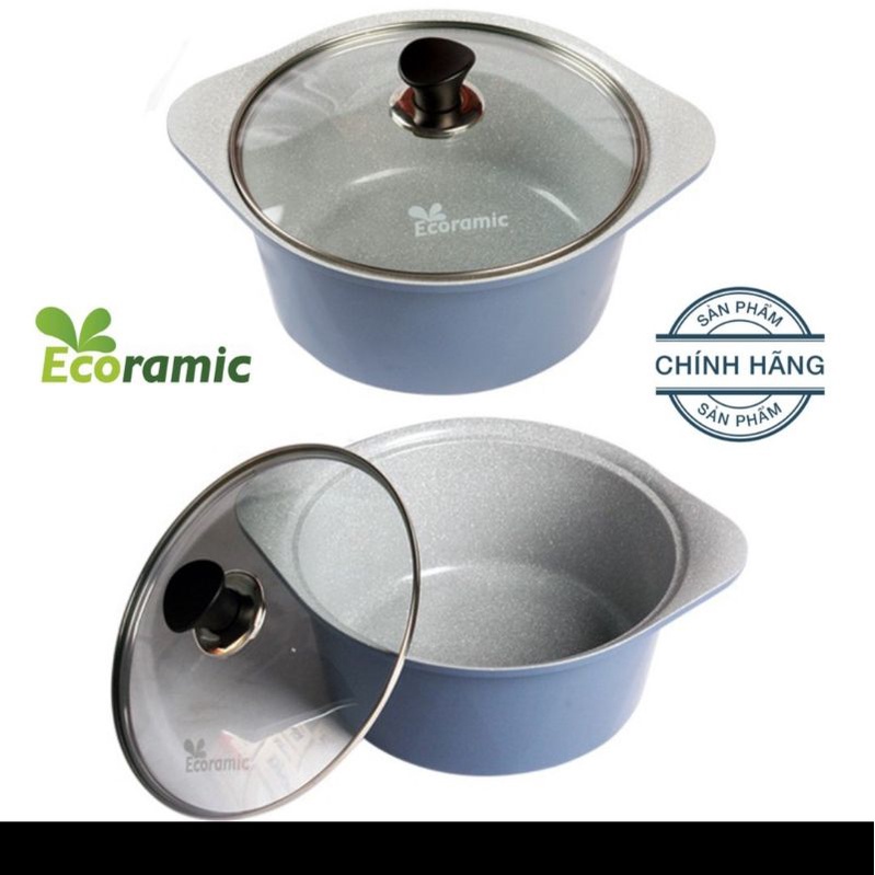 Nồi Đúc Vân Đá ECORAMIC HÀN QUỐC 16CM /HÀNG CHÍNH HÃNG
