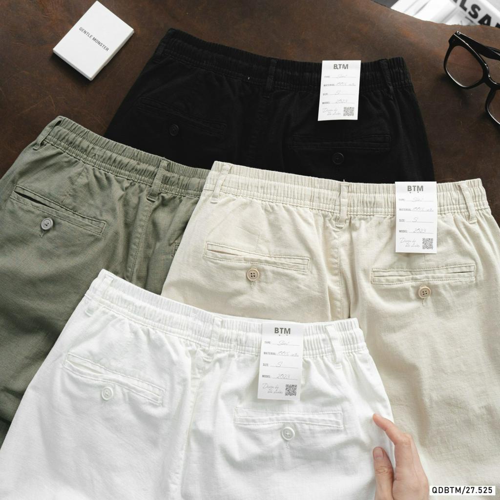 Quần Đũi Dài Nam Bentino, Chất liệu vải đũi co dãn thoáng mát, form slimfit, hàng VNXK - DB41