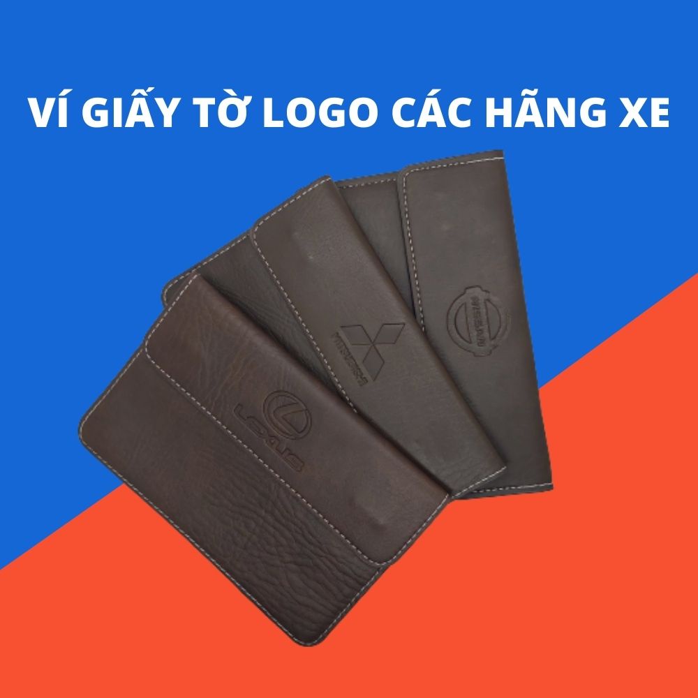 Ví Giấy Tờ Xe Ô Tô In Logo Các Hãng Xe Hyundai, Mistubishi, Ford,...