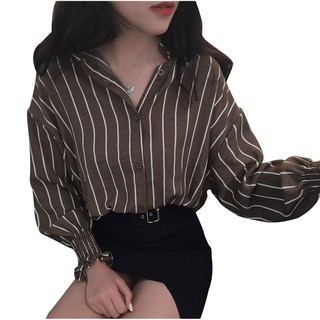 (ORDER) Áo sơ mi sọc tay bo