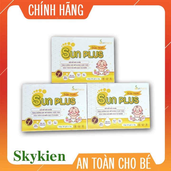 Liệu trình 3 hộp Sữa Non Sunplus, Giúp Bé Ngủ Ngon, Tăng Đề Kháng, Giảm Ốm Vặt, Phát Triển Chiều Cao và Trí Não