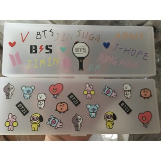 Hộp Bút Nhựa Trong BTS - BT21