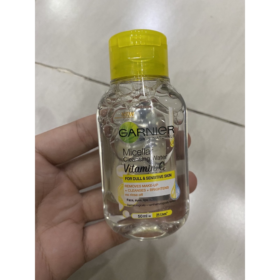 Nước tẩy Trang Garnier Skin Active Oil Infused Micellar Cleansing Water dầu vàng cho mọi loại da 50ml