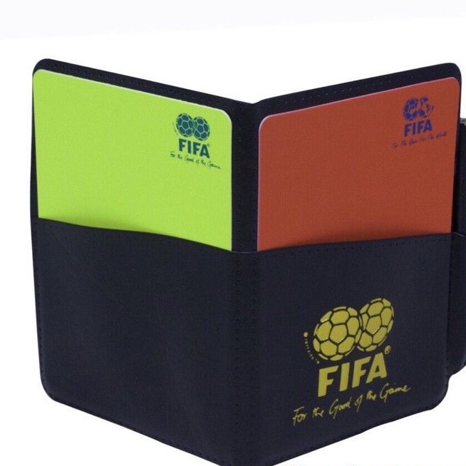 Thẻ trọng tài bóng đá  kèm bút và sổ -Thẻ đỏ thẻ vàng cho trọng tài bóng đá hàng loại 1