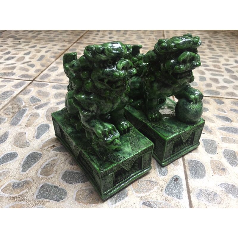 Tượng đôi kỳ lân đá xanh