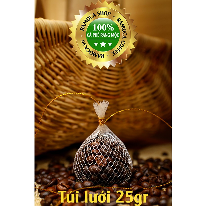 Set 10 túi thơm hạt cà phê rang mộc chuyên hút ẩm, khử mùi và làm thơm xe ô tô, không gian phòng, tủ quần áo...