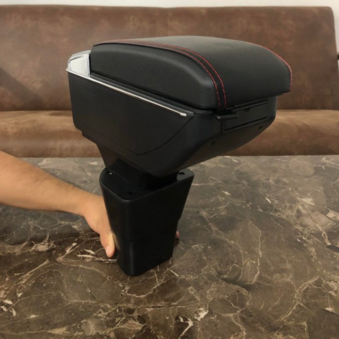 Sản Phẩm Hộp tỳ tay xe hơi, ô tô dành cho xe Suzuki Celerio tích hợp 7 cổng USB mã DUSB-LVA: Màu Đen và Kem .