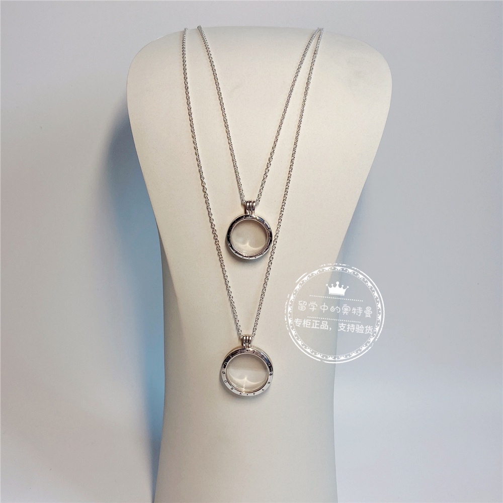 Vòng cổ Mạ Bạc 925 Mặt Tròn Đơn Giản Xinh Xắn