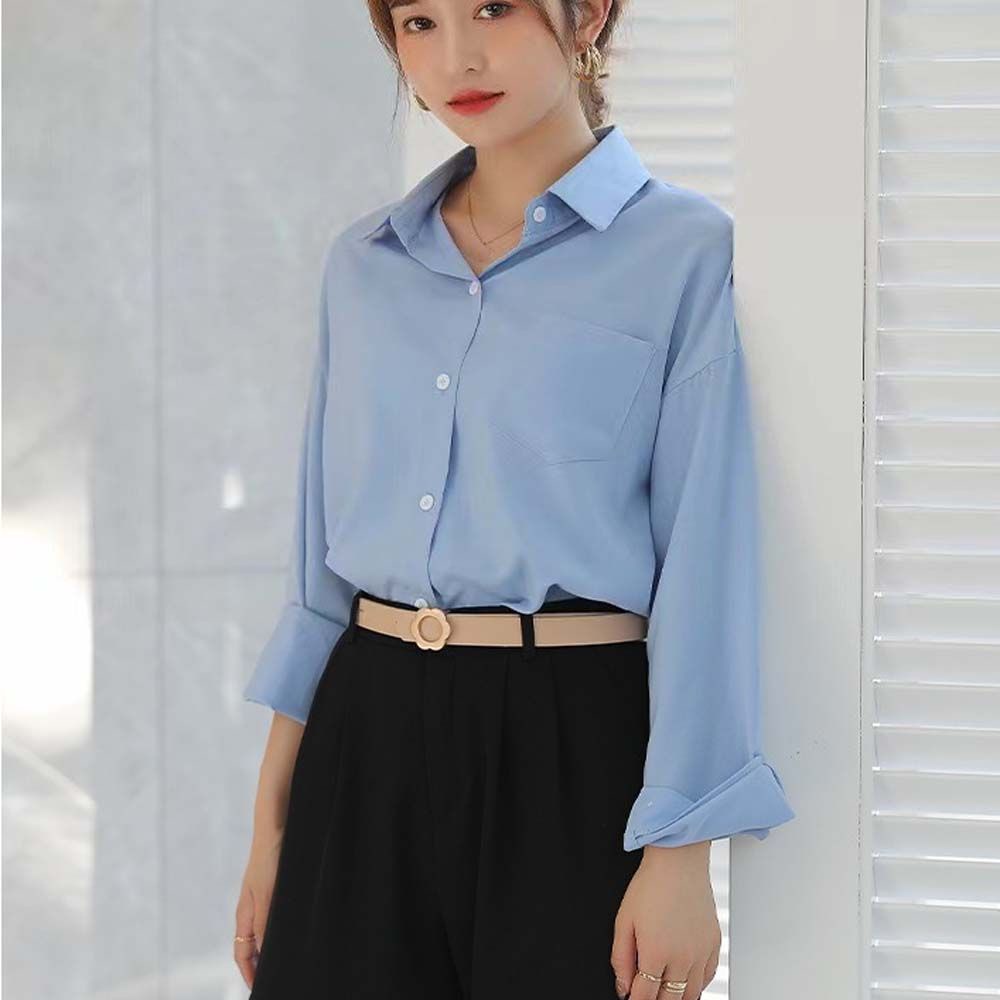 Thắt Lưng Da Pu Khóa Hoa Nhiều Màu Tùy Chỉnh Thời Trang Hàn Quốc Cho Nữ