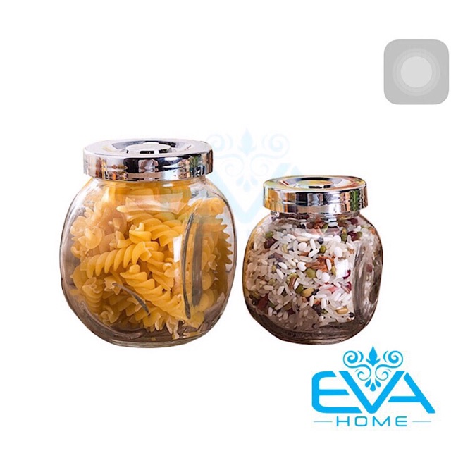 Bộ 3 Hũ Đựng Gia Vị Thuỷ Tinh 380 Ml Đáy Nghiêng Nắp Nhiều Màu