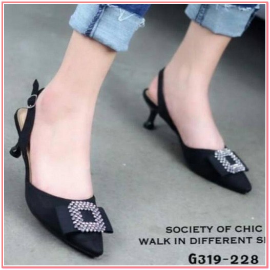 Giày Cao Gót Haihils Có Gót Bằng Kính Cao Vừa Dành Cho Nữ Tuổi Teen Girl 2.2 Hels J01 Abc 7