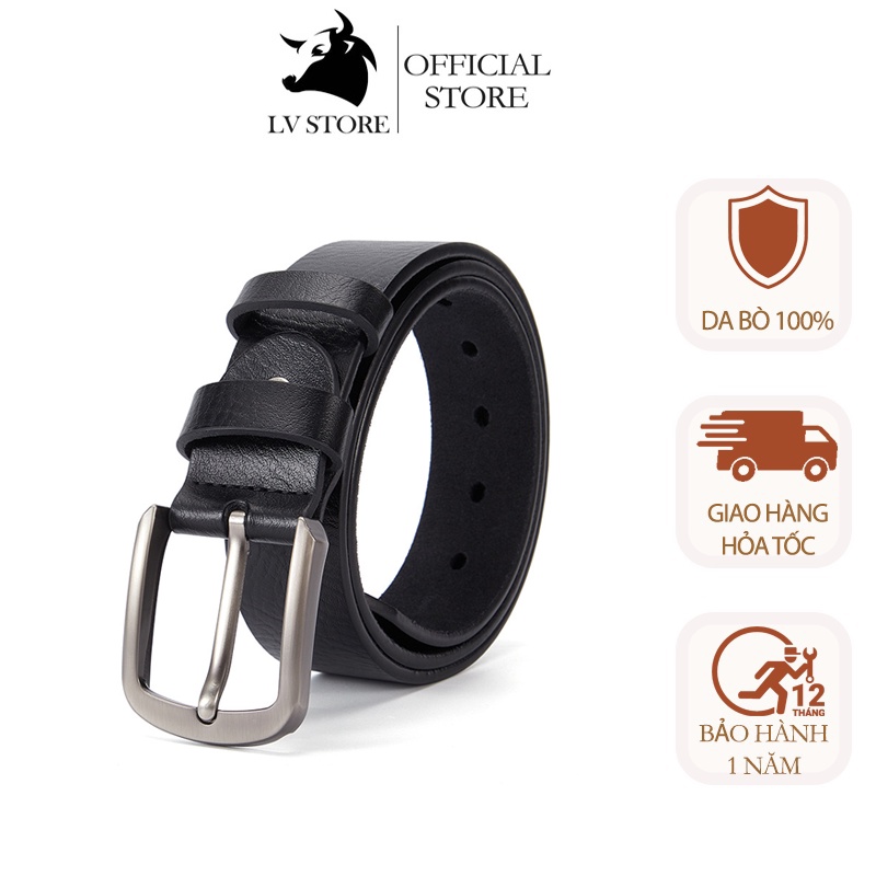 Thắt Lưng Nam LV02 Dây Lưng Nam Da Bò Cao Cấp Dây Nịt Khóa Kim Phong Cách Lịch Lãm Kiểu Dáng Hàn Quốc Cam Kết Da Thật