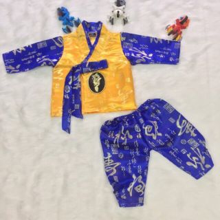 Hanbok gấm bé trai mẫu mới hình thật