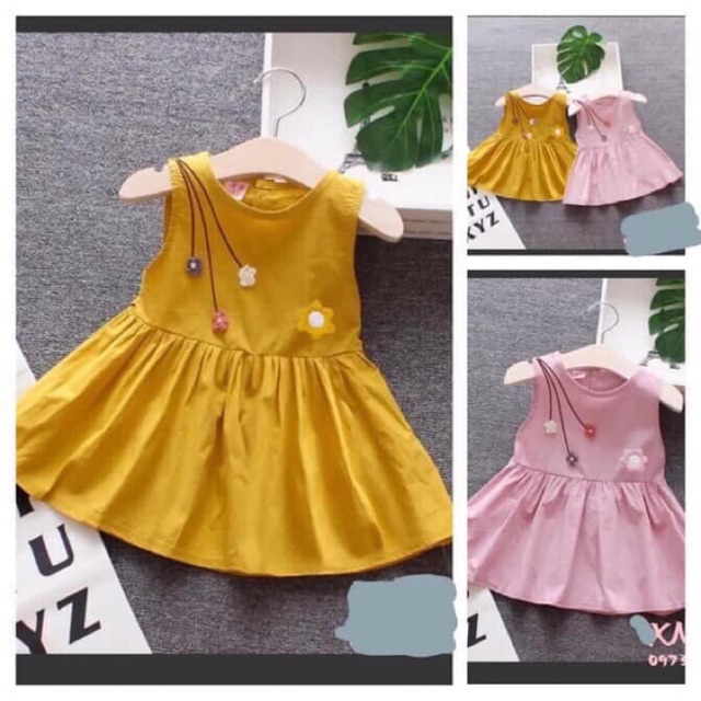 Váy thô lụa cho bé gái