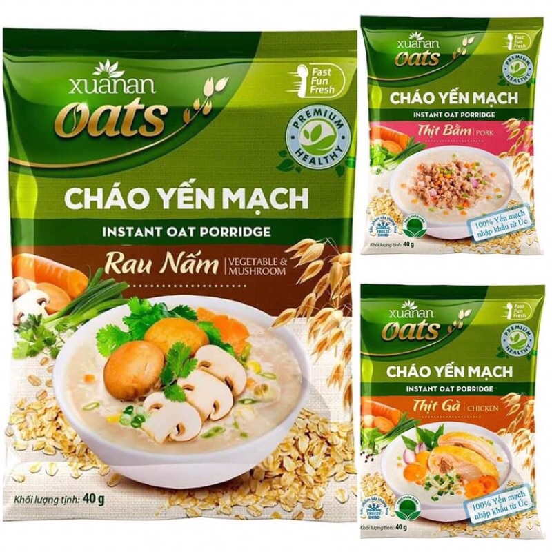 6 Gói Cháo Yến Mạch ăn liền Xuân An Oats