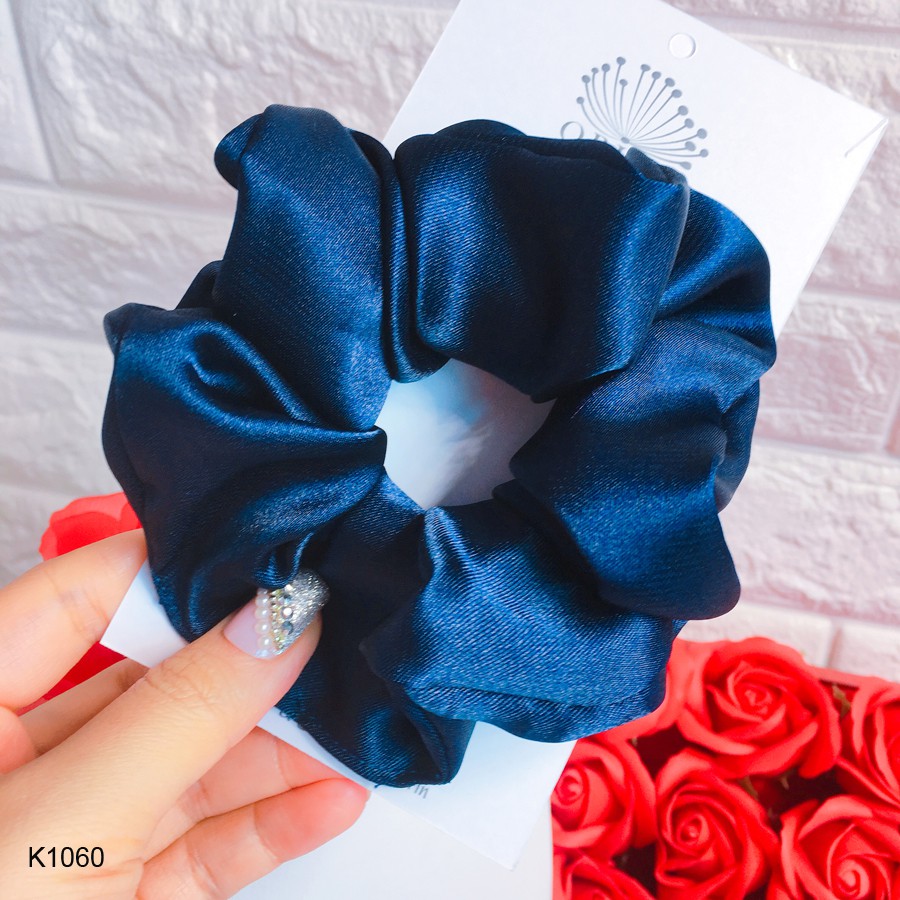 Cột tóc Vải Scrunchies - dây buộc tóc vải các màu vintage ảnh thật K1054 K1048 K1049 K1050