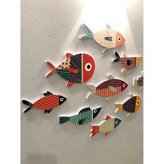 BỘ CÁ TREO TƯỜNG SET 9 CÁ BIGSIZE - TRANH CÁ DECOR ( có ảnh thật )