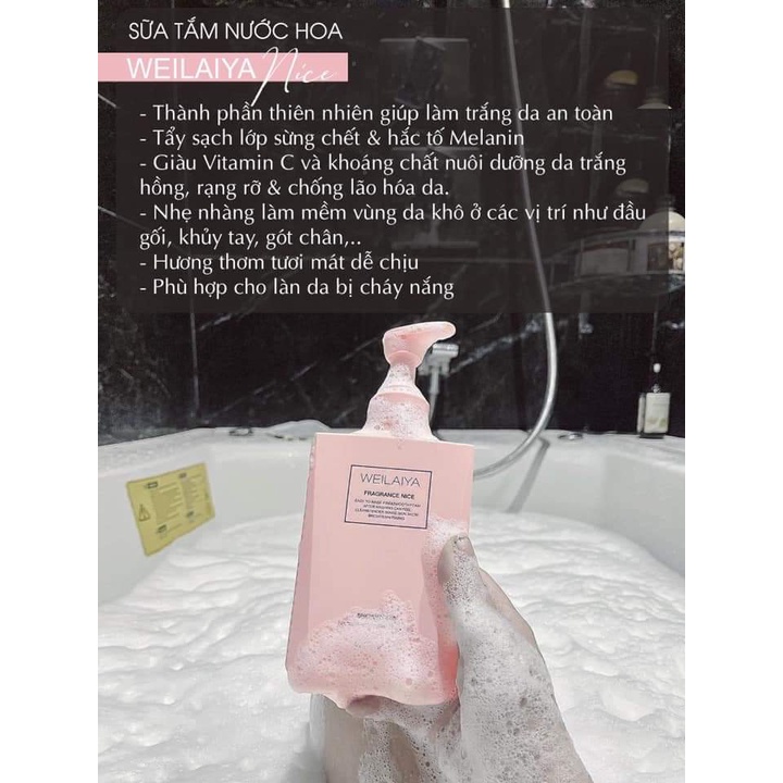 Sữa Tắm Dưỡng Ẩm Trắng Da Weilayya - 320ml - Mùi Thơm Quyến Rũ - Cam Kết Chính Hãng | BigBuy360 - bigbuy360.vn