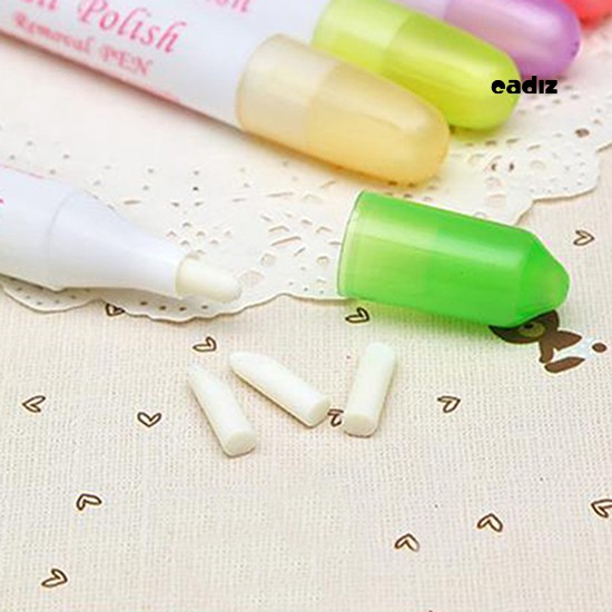 [Hàng mới về] Bút Tẩy Sơn Móng Tay Chuyên Dụng Kèm 3 Đầu Thay Thế