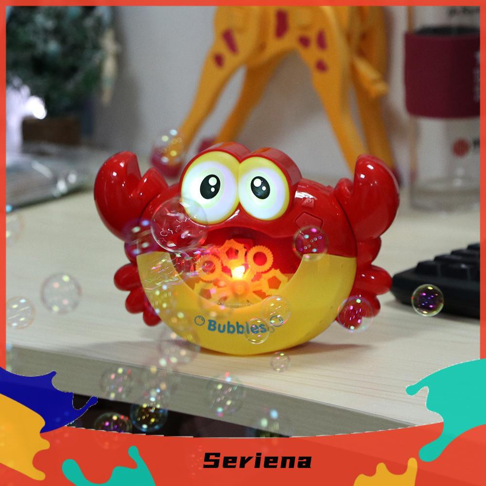 Seriena Electric Crab Bubble Machine Bathtub Bubble Maker Light Music Baby Bath Đồ chơi
