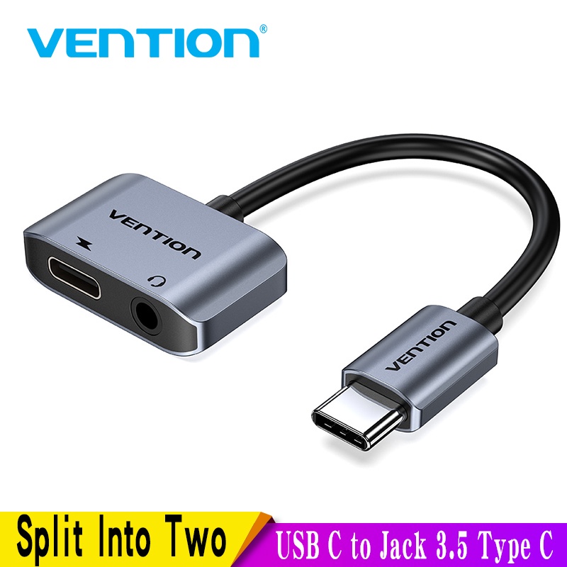Dây cáp chuyển đổi Vention từ USB C sang cổng Type C và 3.5mm cho Android