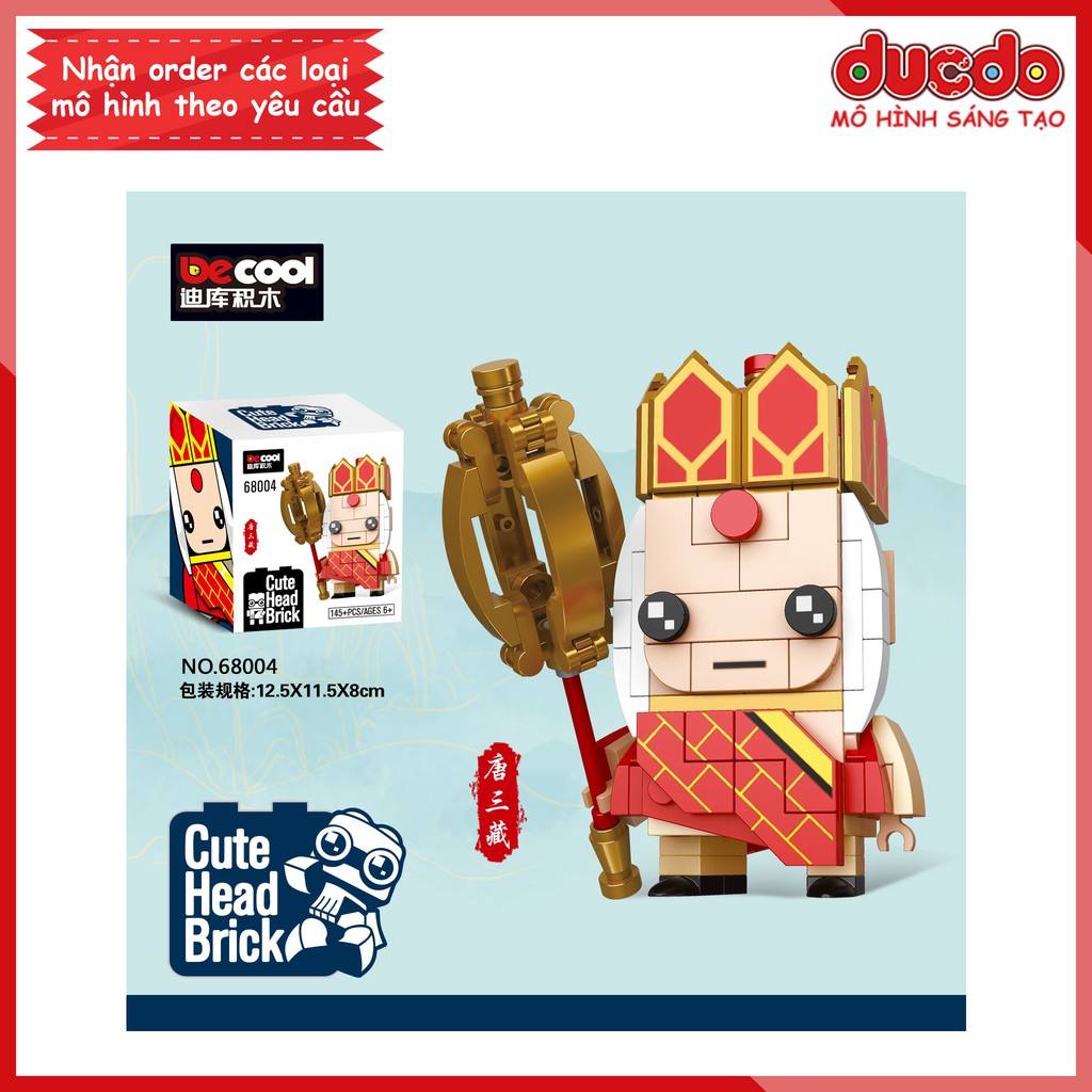 Brick Headz các nhân vật Tây du ký tuyệt đẹp - Đồ chơi Lắp ghép Mini Minifigures Mô hình BrickHeadz Decool 68001 68004