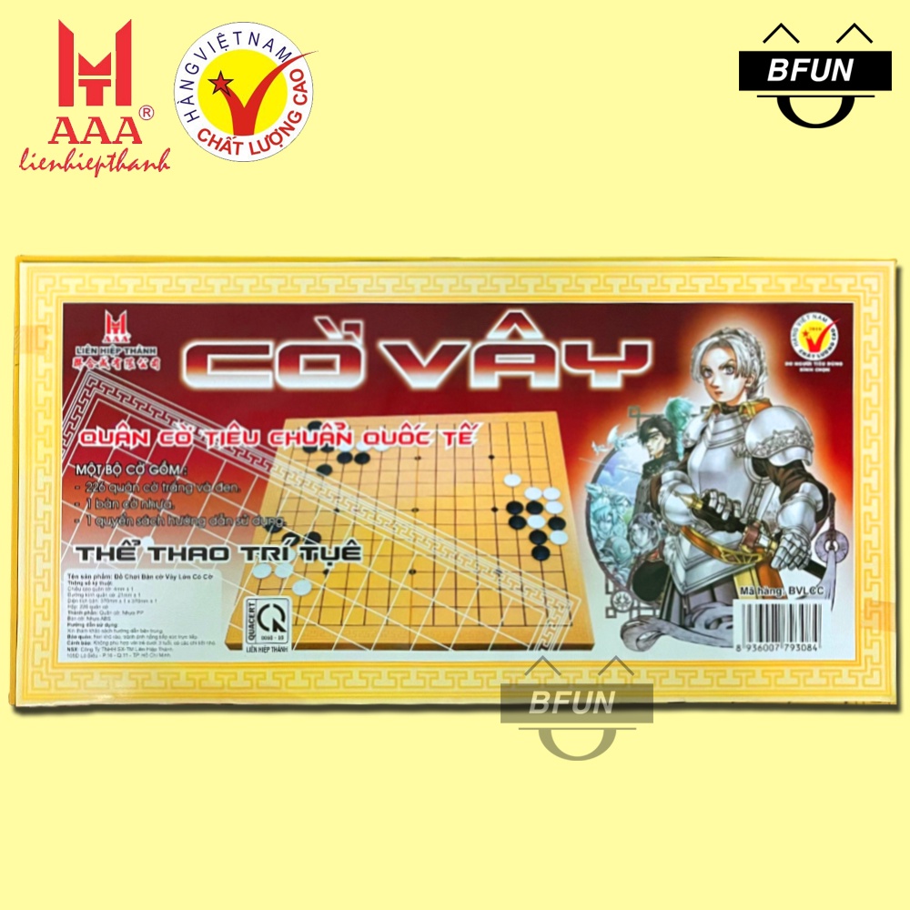 Cờ Vây + Cờ Caro BÀN NHỰA Liên Hiệp Thành (GIÁ SỈ) - Bàn Cờ 2 In 1 Bằng Nhựa Melamine, Boardgame Đồ Chơi Trí Tuệ BFUN