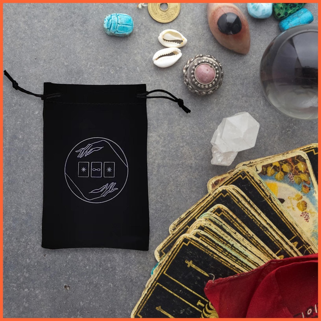 Túi Dây Rút Đựng Bài Tarot Họa Tiết Trăng Sao Mềm Mại