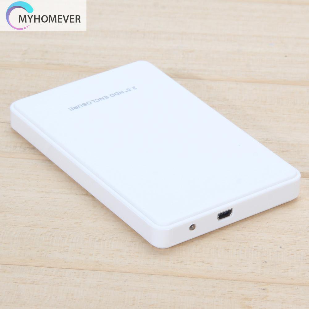 myhomever 2.5in USB 2.0 SATA Hd Box HDD Hard Drive External Enclosure Case