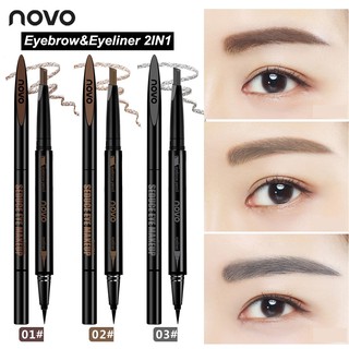 Chì kẻ NoVo 2in1 Makeup Seduce (1 đầu kẻ mày + 1 đầu kẻ mắt)