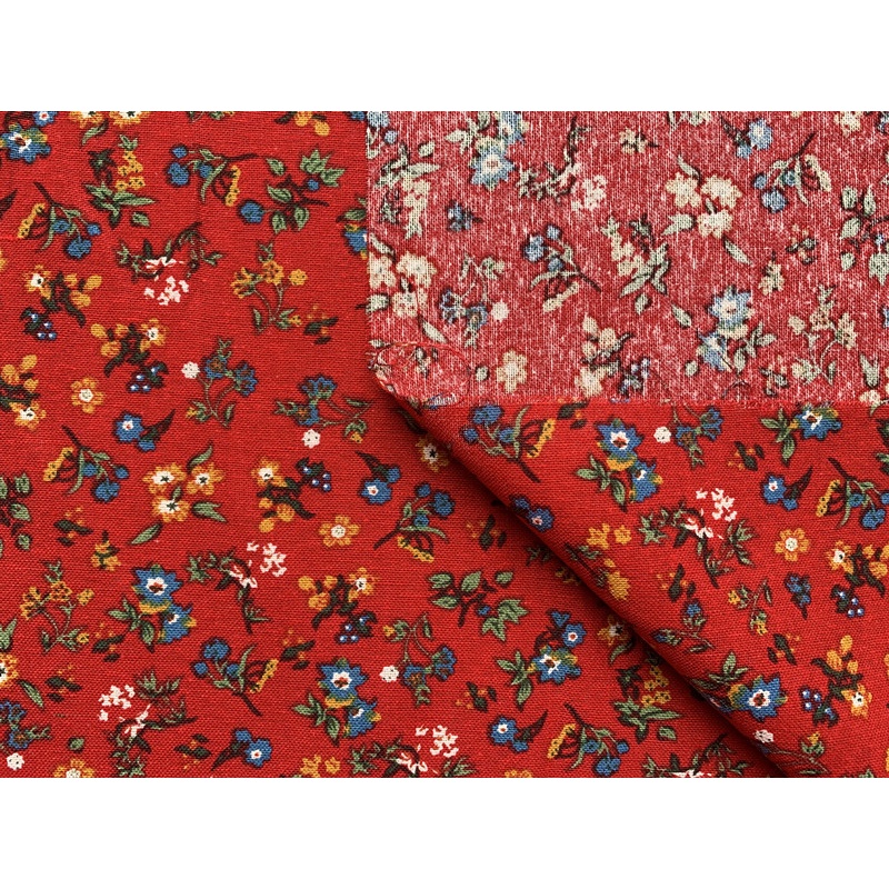 Vải linen bột họa tiết hoa nhí vintage 50x150cm may áo dài, váy đầm