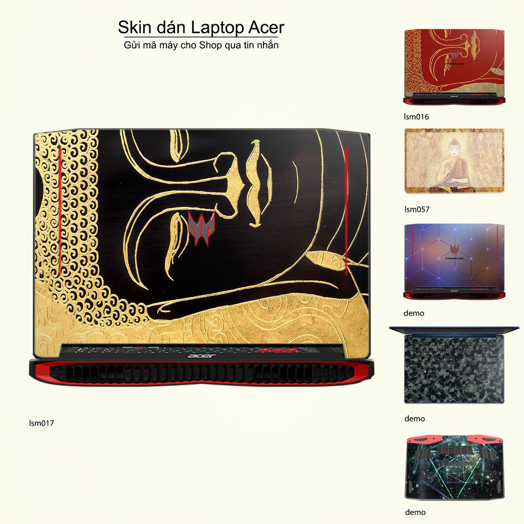 Skin dán Laptop Acer in hình Đức Phật (inbox mã máy cho Shop)