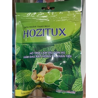 Kẹo ngậm hozitux thảo mộc. giảm ho đau họng. bịch 20viên