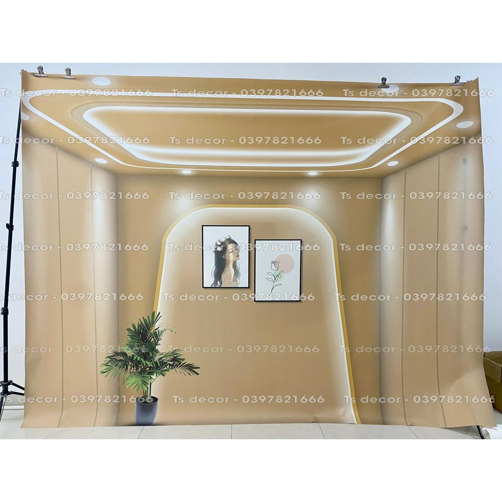 Phông Livestream hiện đại 3D 5D Tặng Keo Hoặc Đinh + Dụng Cụ Dán