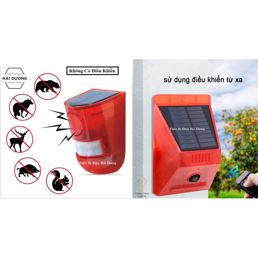 Đèn Báo Động Cảm Biến - Sử Dụng Năng Lượng Mặt Trời MT-12069 - Có video - Có chức năng sạc điện - Energy Green Lighting