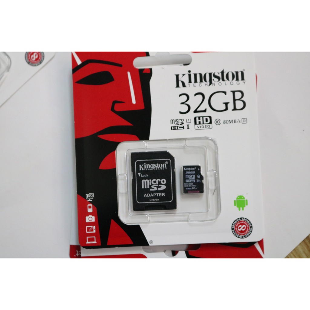 Thẻ nhớ MicroSDHC Kingston Canvas Select 32GB Class 10 U1 (SDCS/32GB) Tem SPC