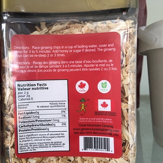 Nhân sâm canada cắt lát nhỏ 227g