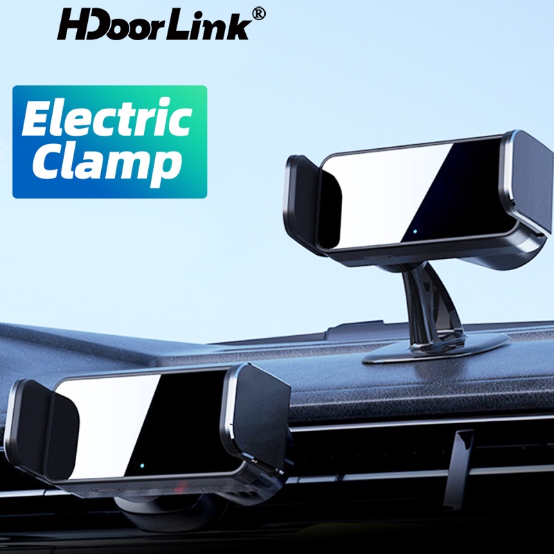 Giá đỡ điện thoại di động HDOORLINK xoay được 360 độ gắn bảng điều khiển xe hơi tự động điều chỉnh thông minh