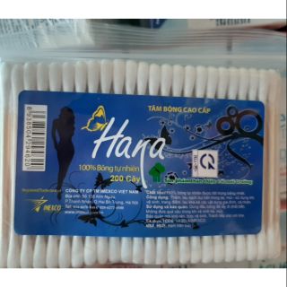 Tăm bông gỗ Hana 200 que cao cấp
