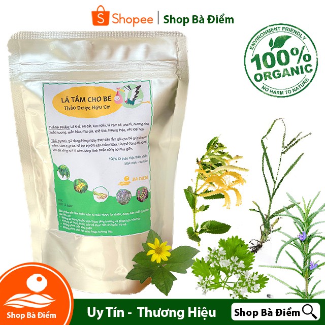 Lá Tắm Bé Thảo Dược | 20 Lần Tắm -sp Handmade | Hết Rôm Sảy, Mẩn Ngứa, Hăm, Mề Đay... | Lá Tắm Bé Sơ Sinh - Shop Bà Điểm