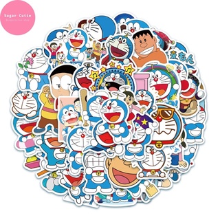 Stickers hoạt hình Đôrêmon nhãn dán pvc không thấm nước 50 miếng