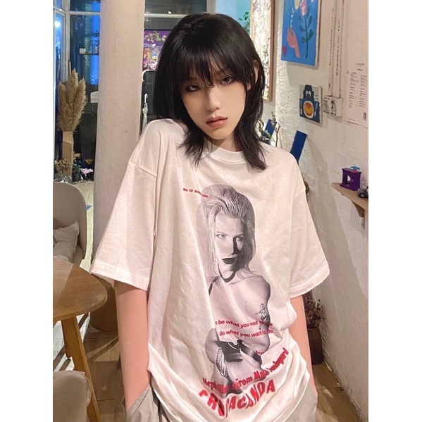 Áo thun unisex thời trang Treminal phong cách cá tính màu trắng - A029