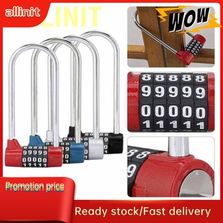 Ổ khóa mật mã an toàn hình chữ u 5 số bảo đảm cho nhà/ xe/ vali/ tủ