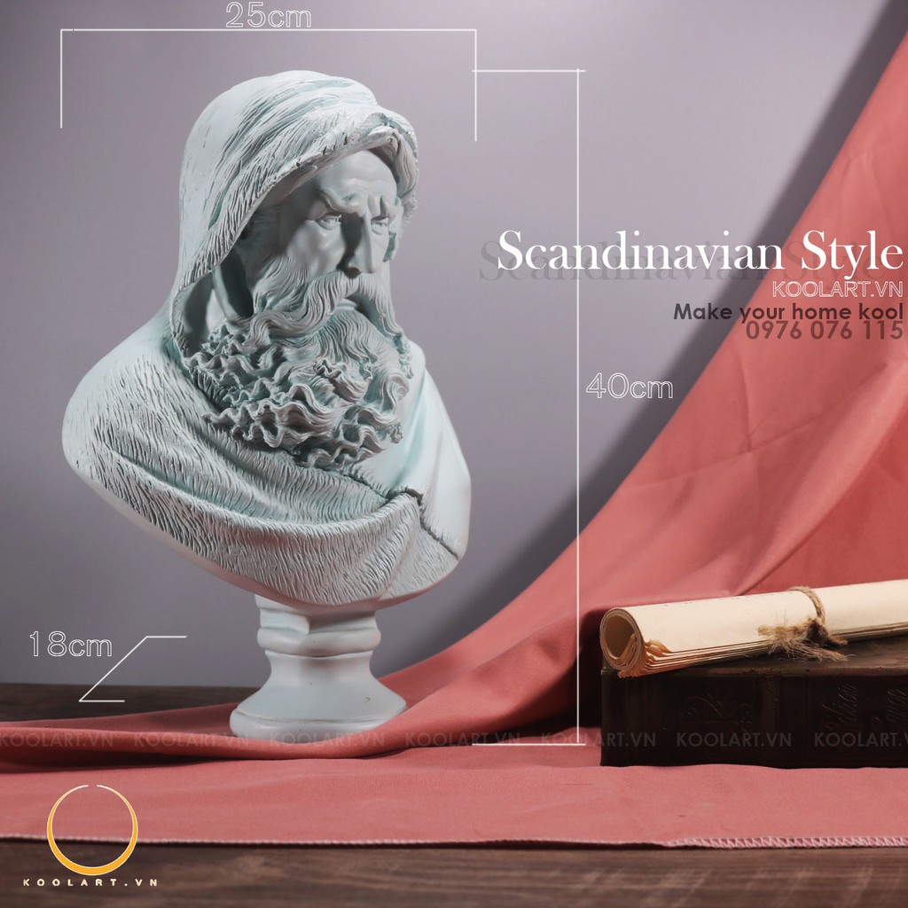 Tượng thần ZEUS - Tượng trang trí phong cách Bắc Âu