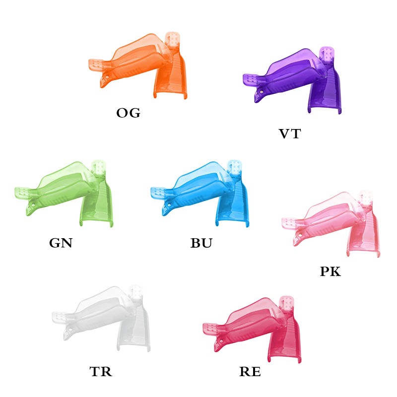 [Hàng mới về] Set 10 kẹp ngâm tẩy móng tay bằng nhựa tiện dụng