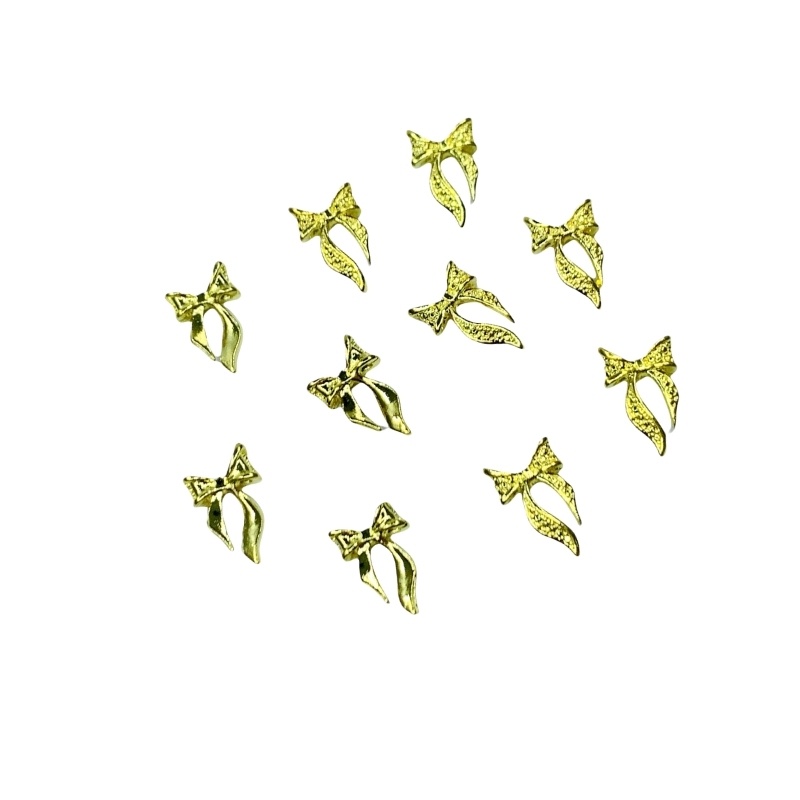 Charm Nơ Vàng Tươi Gắn Móng Hàng Nhập Dùng Để Trang Trí Móng Tay