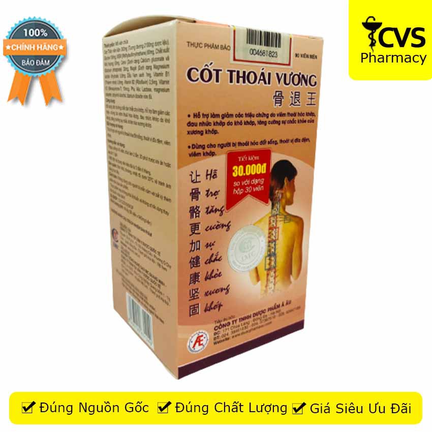 Cốt Thoái Vương , làm chậm quá trình thoái hóa xương khớp Hộp 90 Viên - cvspharmacy