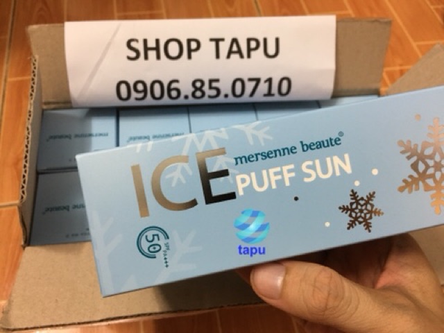 {Chính hãng - Ảnh thật} Kem chống nắng Ice Sun Xanh Mersenne Beaute Puff Hàn Quốc 100ml