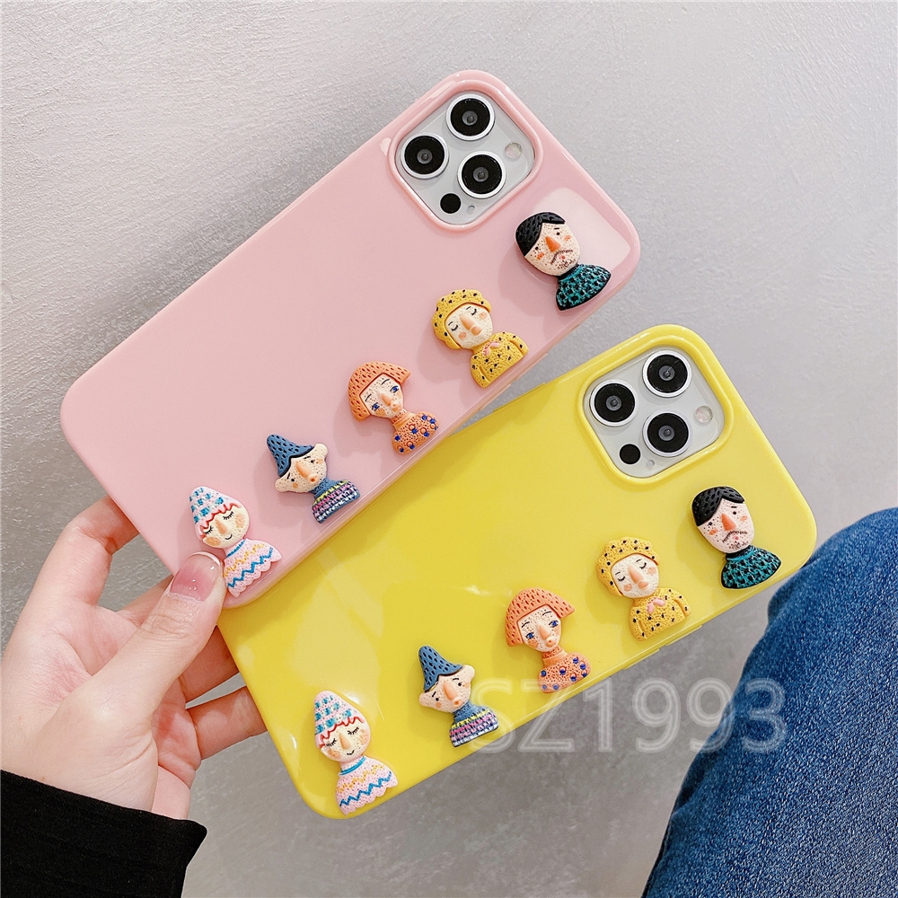 Thời Trang Ốp Điện Thoại Mềm Màu Kẹo Hình Gia Đình Hề 3d Cho Iphone 12 Mini 12 Pro Max 11 Pro Max X Xs Xr Xsmax 8 7 Plus Se 2020